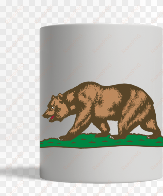 california bear mug - california don t tread on me flag