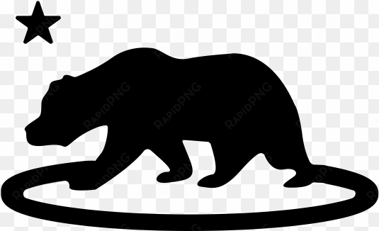 california bear rubber stamp - kingdom of california flag