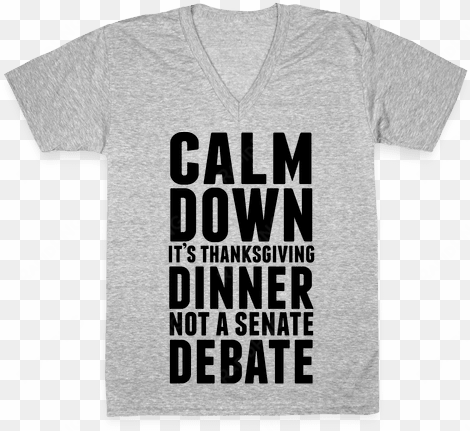 calm down it's thanksgiving dinner not a senate debate - puppy bowl shirt