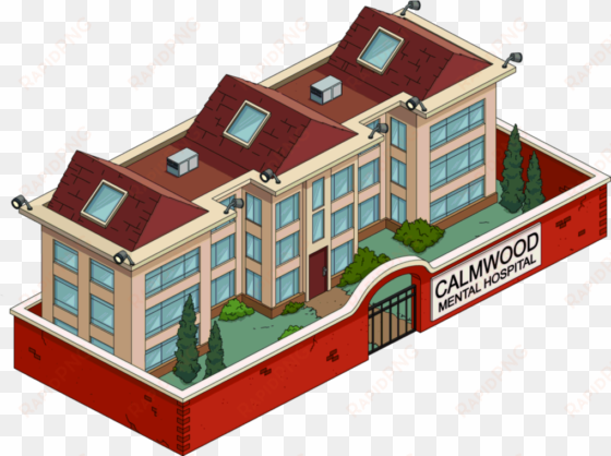 calm wood mental hospital tapped out - simpsons todd flanders home