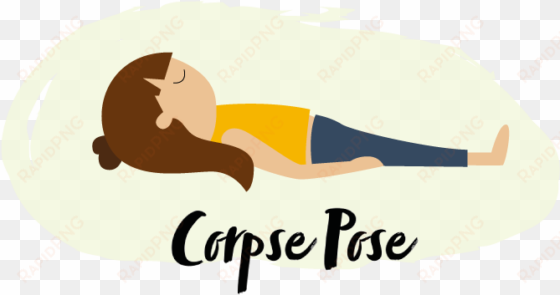 calming poses for relief soul to sole - yoga corpse pose cartoon