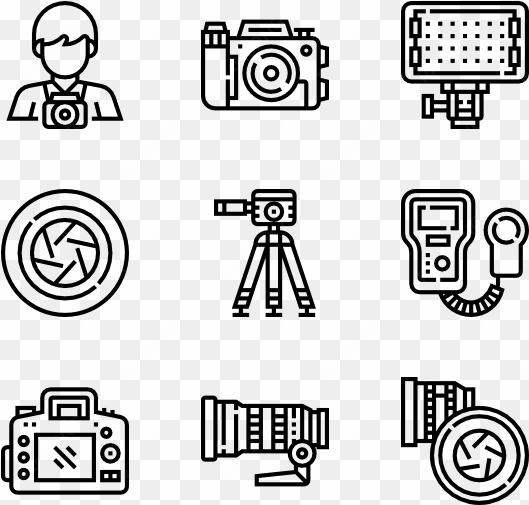 camera and accessories - design icons