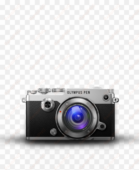 camera png zero movie poster editing background - olympus pen-f mirrorless camera body in silver