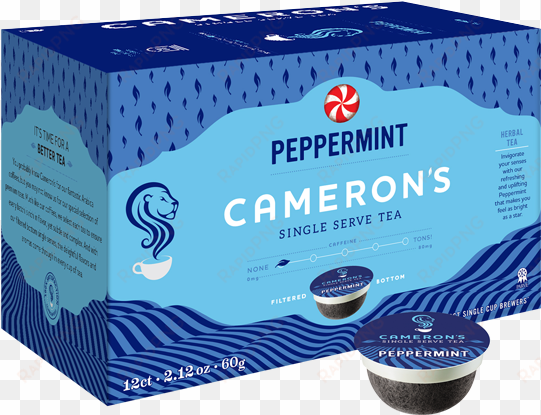 Cameron's Earl Grey Single Serve Black Tea 12 Count transparent png image