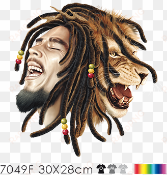 camiseta bob marley - bob marley avec lion