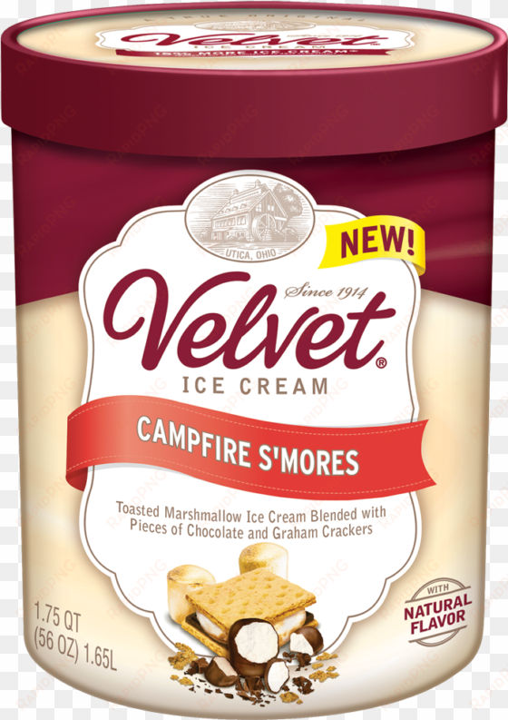 campfire-smores - velvet ice cream pure cinnamon, 1.75 qt