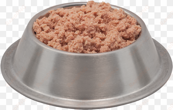 can - canned dog food in bowl