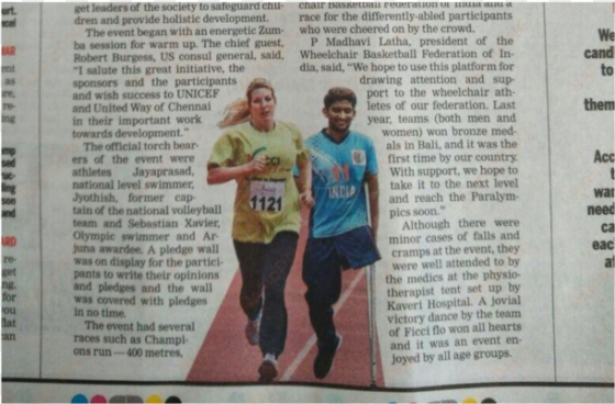 candice hunter corby runs with team ficci flo at the - marathon