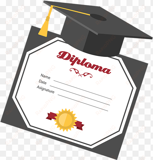 cap and diploma - graduation snapchat filter png
