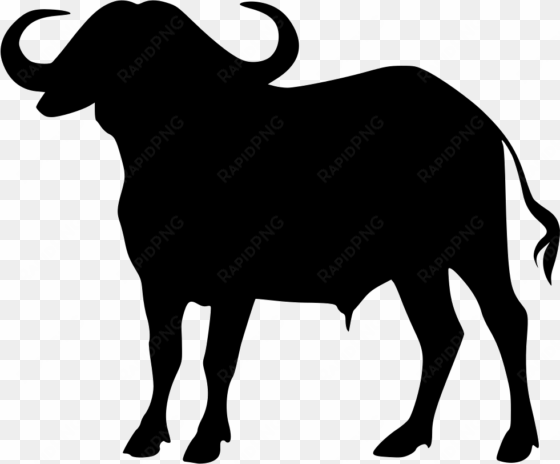 cape buffalo silhouette vector