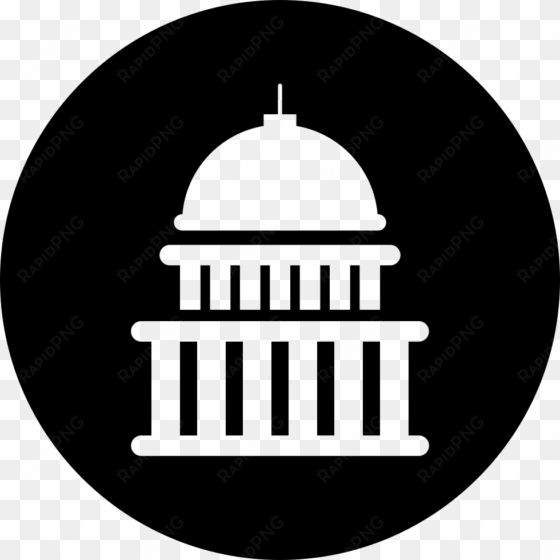 capitol building circular button - political action committees logo