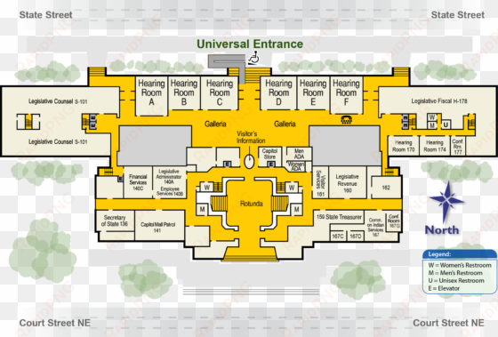 capitol first floor plan - oregon