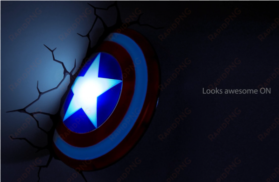 captain america marvel 3d shield wall light