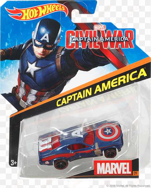 captain america - mattel hot wheels marvel character cars - captain america