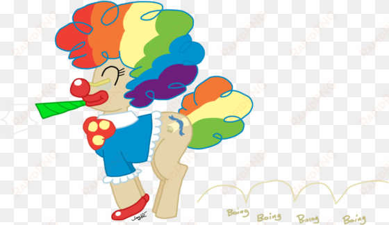 captain-marvelous, clown, mayor mare, rainbow wig, - cartoon