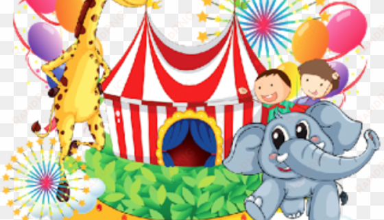 caption - kids circus animals