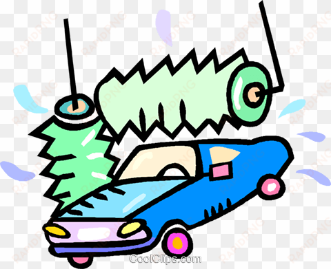 Car In The Car Wash Royalty Free Vector Clip Art Illustration - Waschanlage Clipart transparent png image