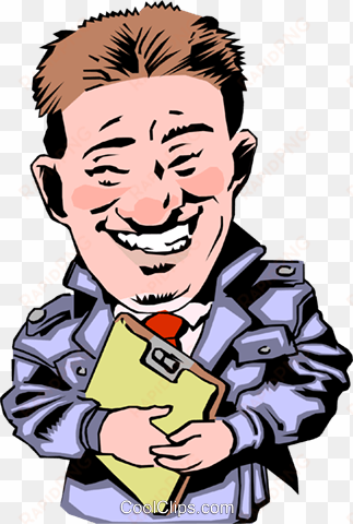 car salesman with clipboard royalty free vector clip - free clip art salesman