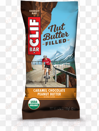 caramel chocolate peanut butter flavor packaging - clif bar nut butter filled chocolate peanut butter