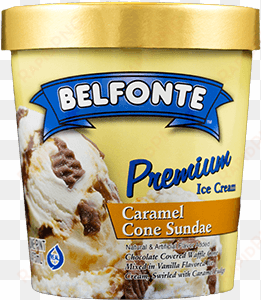caramel cone sundae - belfonte ice cream