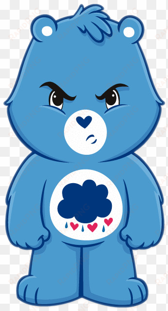 care bear png high-quality image - sticky pig care bears grumpy bear wall graphic decal