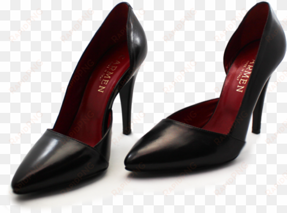 Carmen Leather High Heels - High-heeled Shoe transparent png image