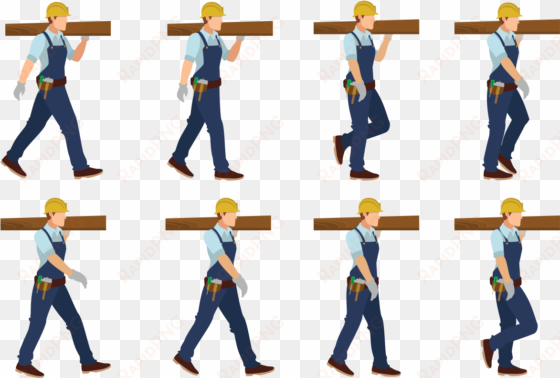 Carpenter Man Walking Cycle - Logos De Homens Na Carpintaria transparent png image