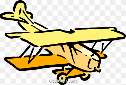 cartoon biplane royalty free vector clip art illustration - aereo gif