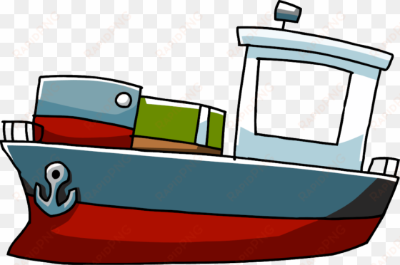 cartoon boat png - cargo ship cartoon png