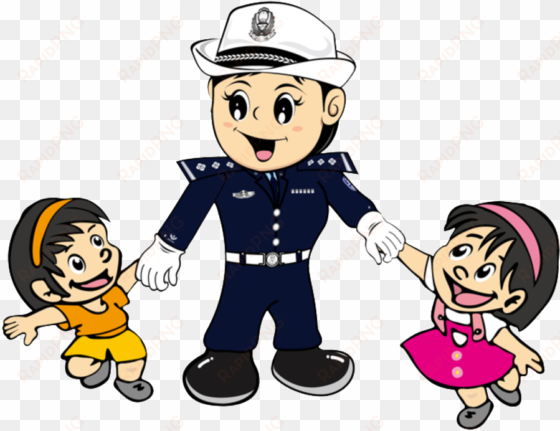 cartoon character design - cartoon traffic police png