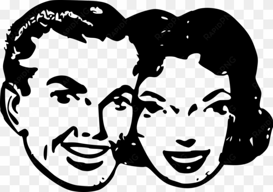 cartoon drawing happiness female - retro faces