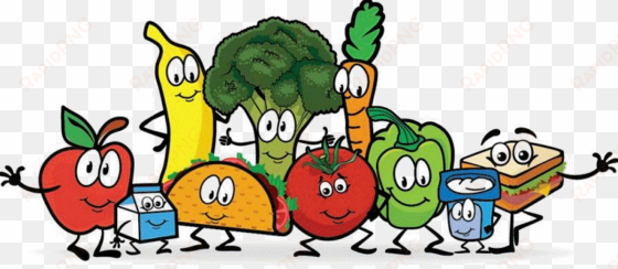 cartoon food - school lunches clipart