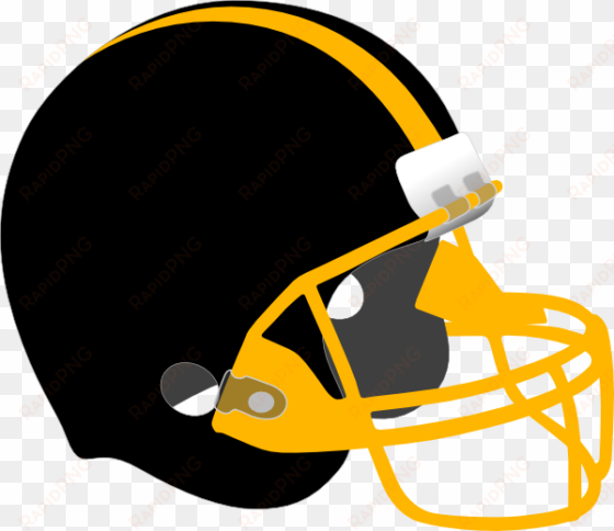 Cartoon Football Helmet - Black And Yellow Football Helmet transparent png image