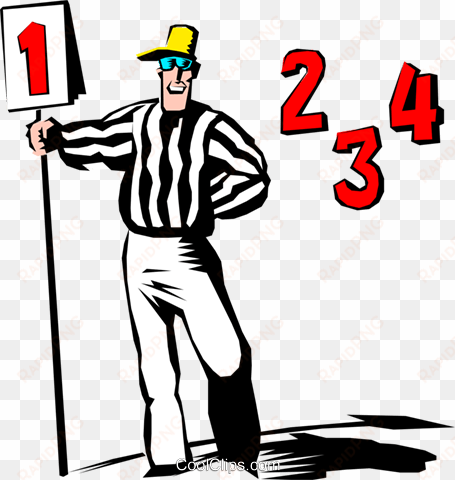 cartoon football referee royalty free vector clip art - football referee clipart