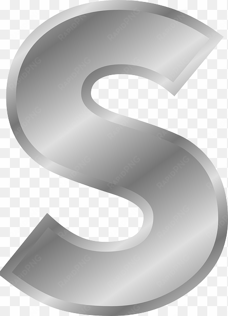 cartoon, free, silver, effect, letter, block, letters - letter s in gold