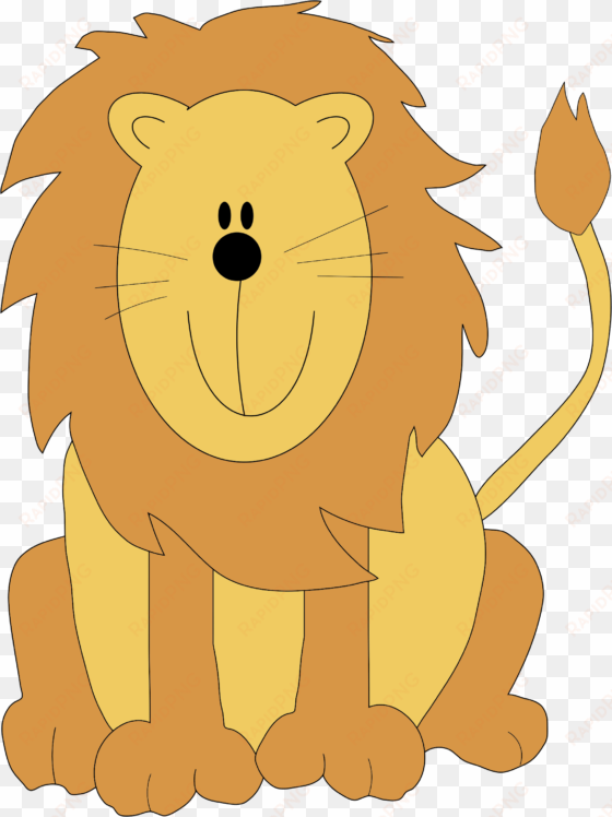 cartoon lion by - cute lion clipart