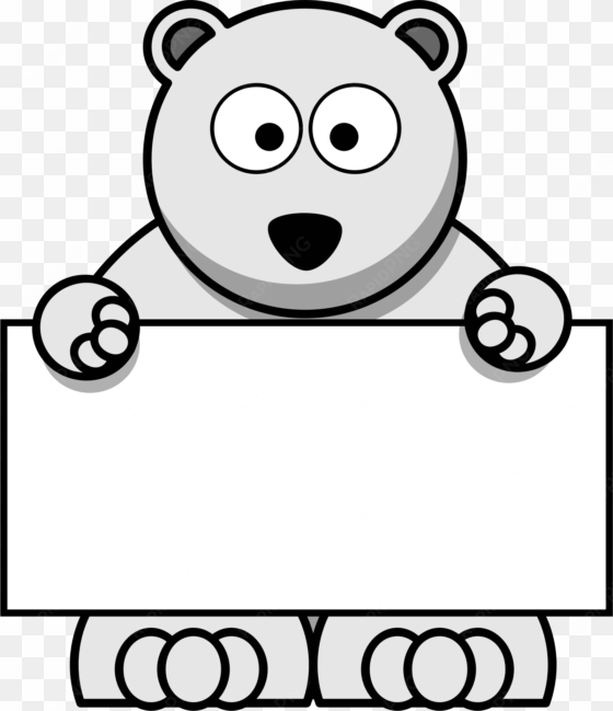 cartoon polar bear png clip library library - polar bear sign clipart