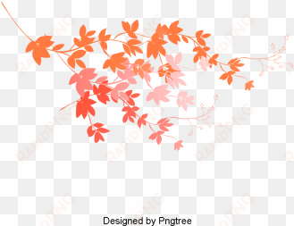 cartoon simple hand-painted autumn leaf design, cartoon, - autumn