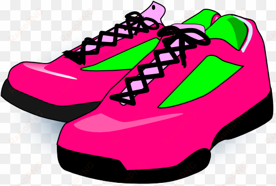 cartoon tennis shoe clipart - pair of running shoes clipart