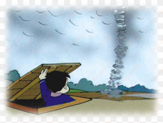 cartoon vault tornado natural disaster illustration - imagenes de desastres naturales animados
