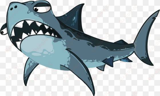cartoon vector shark - shark