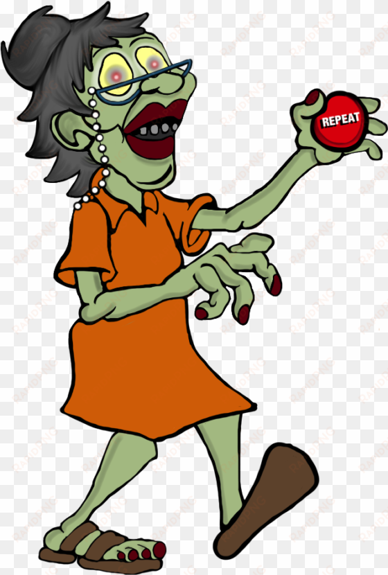 Cartoon - Zombie Librarian Clipart transparent png image