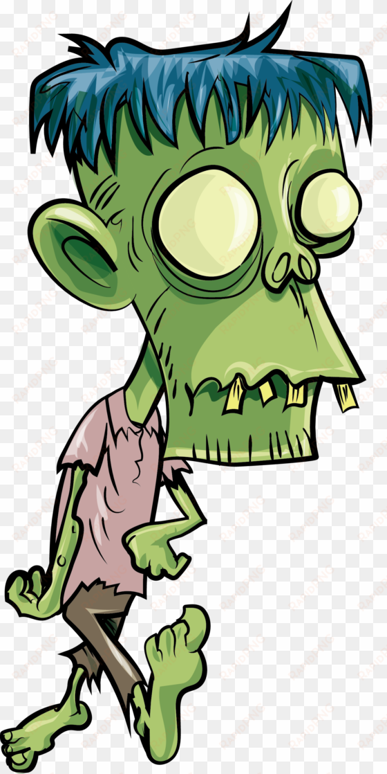 cartoon zombie transparent background png - zombie kartun png