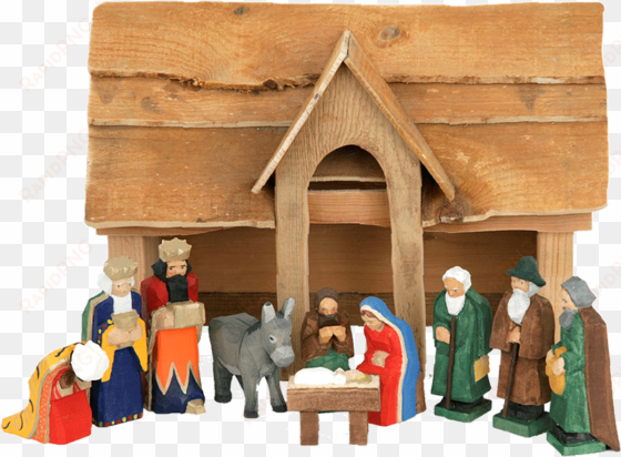 carved nativity sets - handmade nativity set
