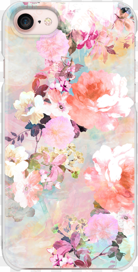 casetify iphone 7 snap case - background flower vintage watercolor