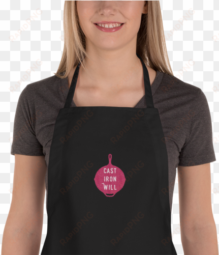 cast iron will embroidered apron - apron