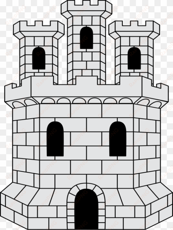 castle coat of arms fortified tower flag fortification