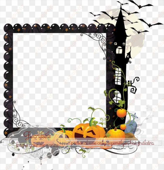castle halloween frame - trick or treat halloween picture frame