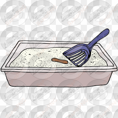 cat clipart cooking - litter box