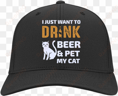 cat hat - i just want to drink beer & pet my cat